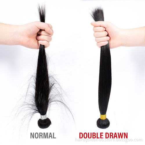 Rebecca Wholesale Cuticle Aligned Hair Virgin Unprocessed Double Drawn Straight Brazilian Remy Hair Vendor Human Hair Bundles